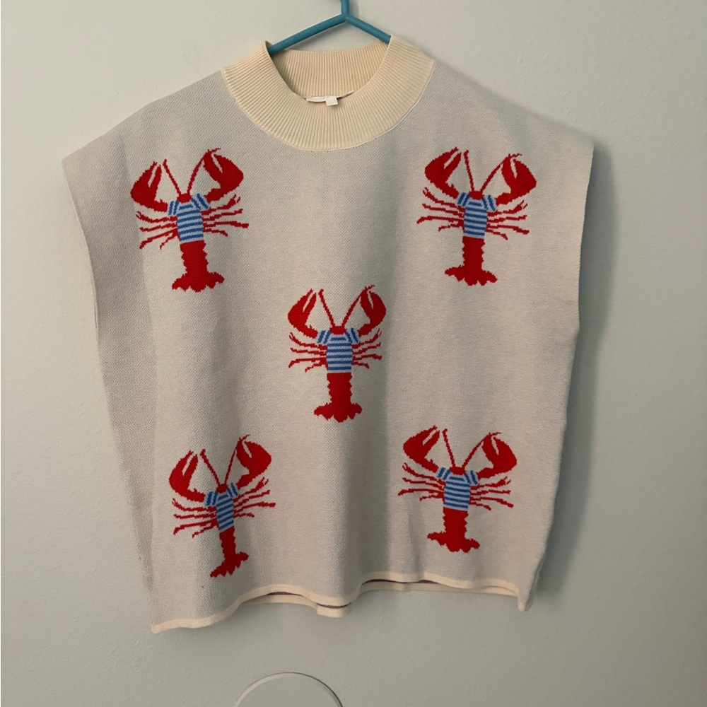 entro Cream Ribbed-Neck Knit Top with Subtle Multicolor Detail - Picture 3 of 8
